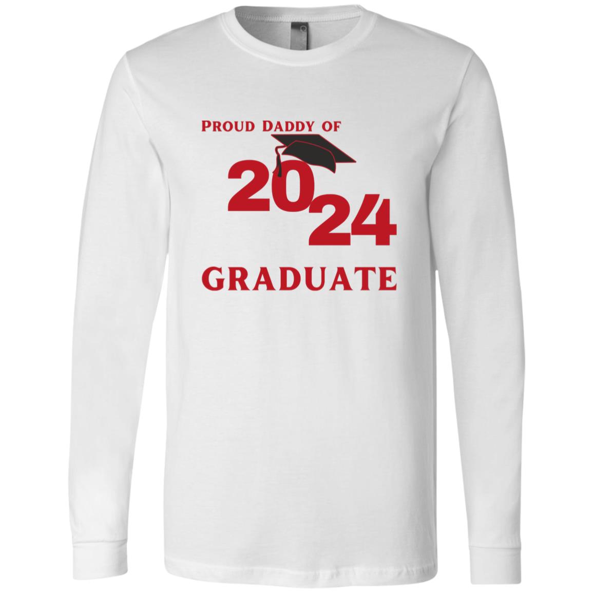 Proud Daddy -- 2024 Graduate -- Men's Jersey LS T-Shirt