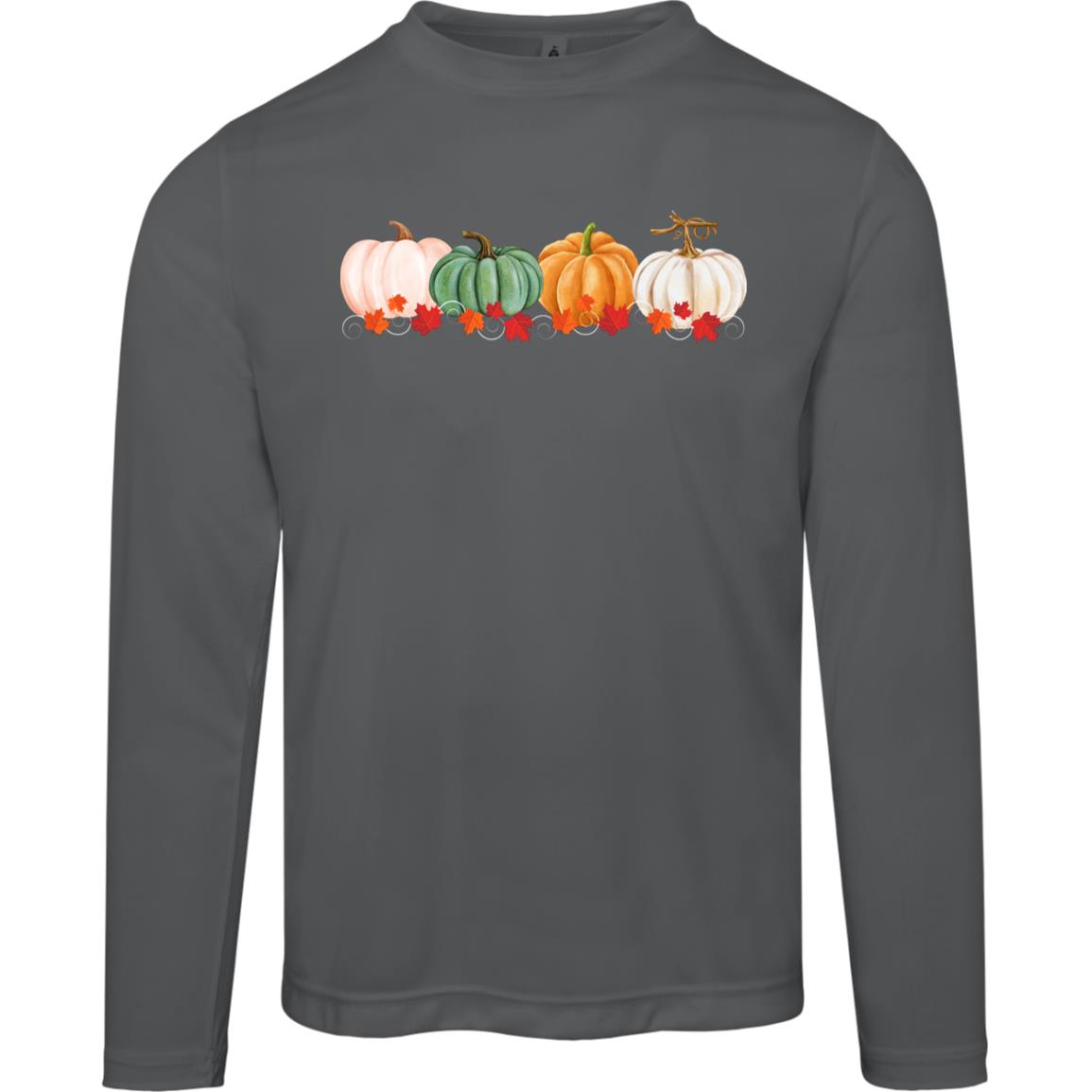 Pumpkins in a Row TT11L Team 365 Mens Zone Long Sleeve Tee