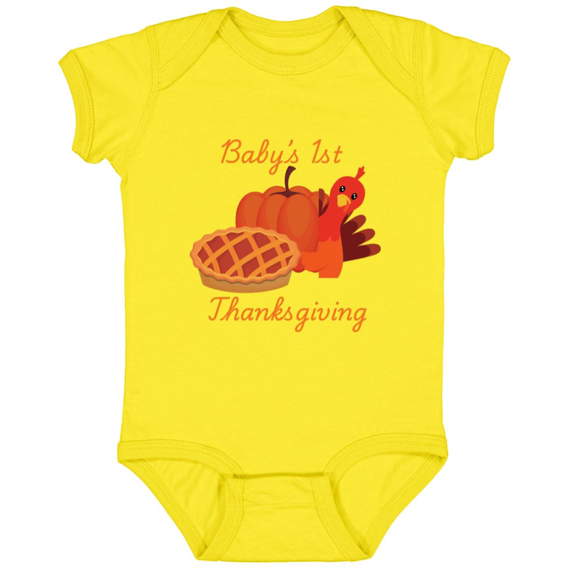 Baby’s 1st Thanksgiving Turkey -- Infant Fine Jersey Bodysuit