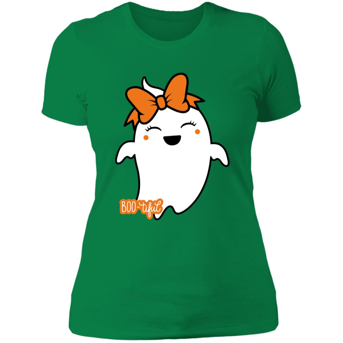 Boo-tiful Ghost with Bow NL3900 Ladies' Boyfriend T-Shirt