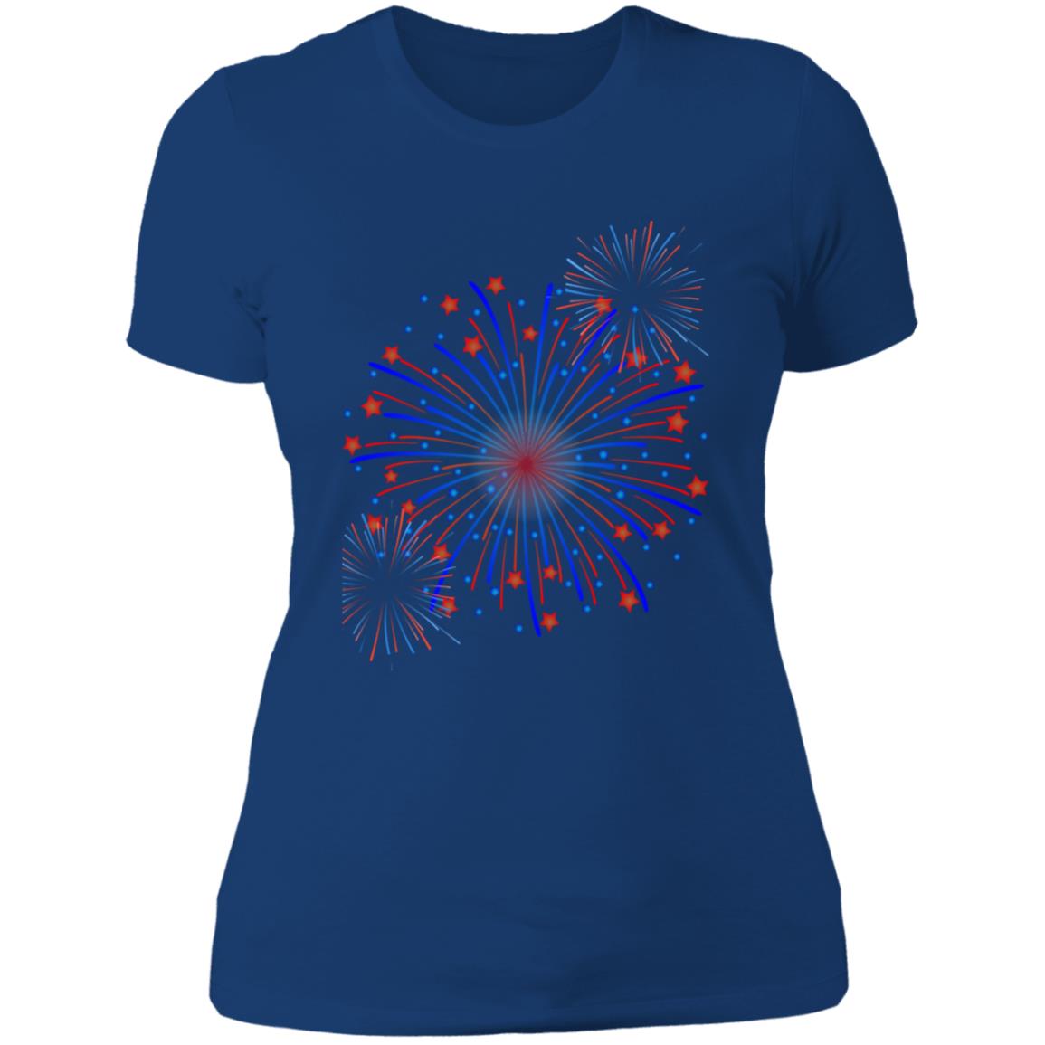 4th of July Fireworks -- Ladies' Boyfriend T-Shirt