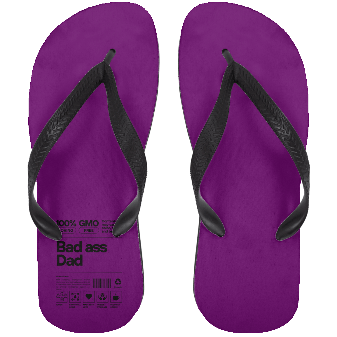 Bad Ass Dad -- Adult Flip Flops