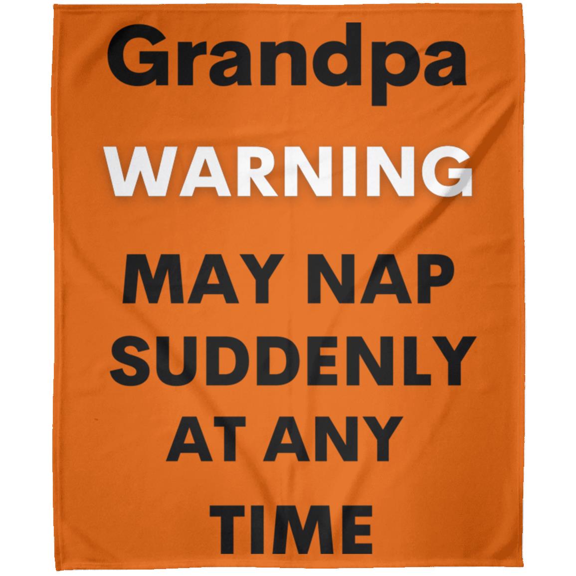 Grandpa naps black FLM Arctic Fleece Blanket 50x60