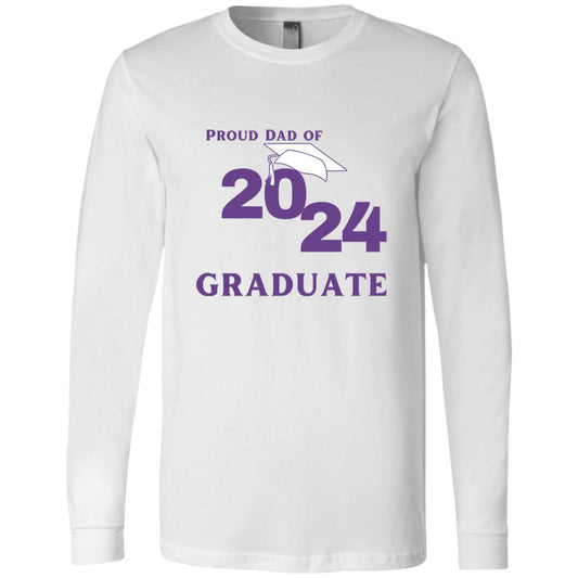 Proud Dad -- Graduate 2024 -- Men's Jersey LS T-Shirt