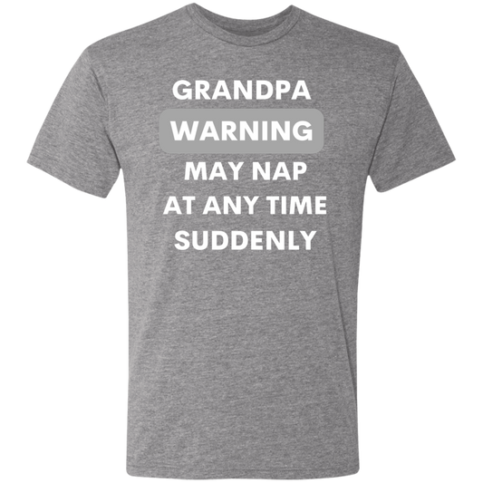 Grandpa naps white NL6010 Men's Triblend T-Shirt