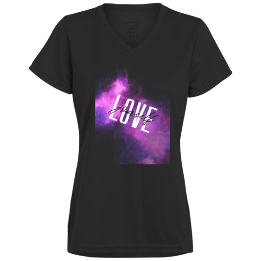 White Love yourself 1790 Ladies’ Moisture-Wicking V-Neck Tee