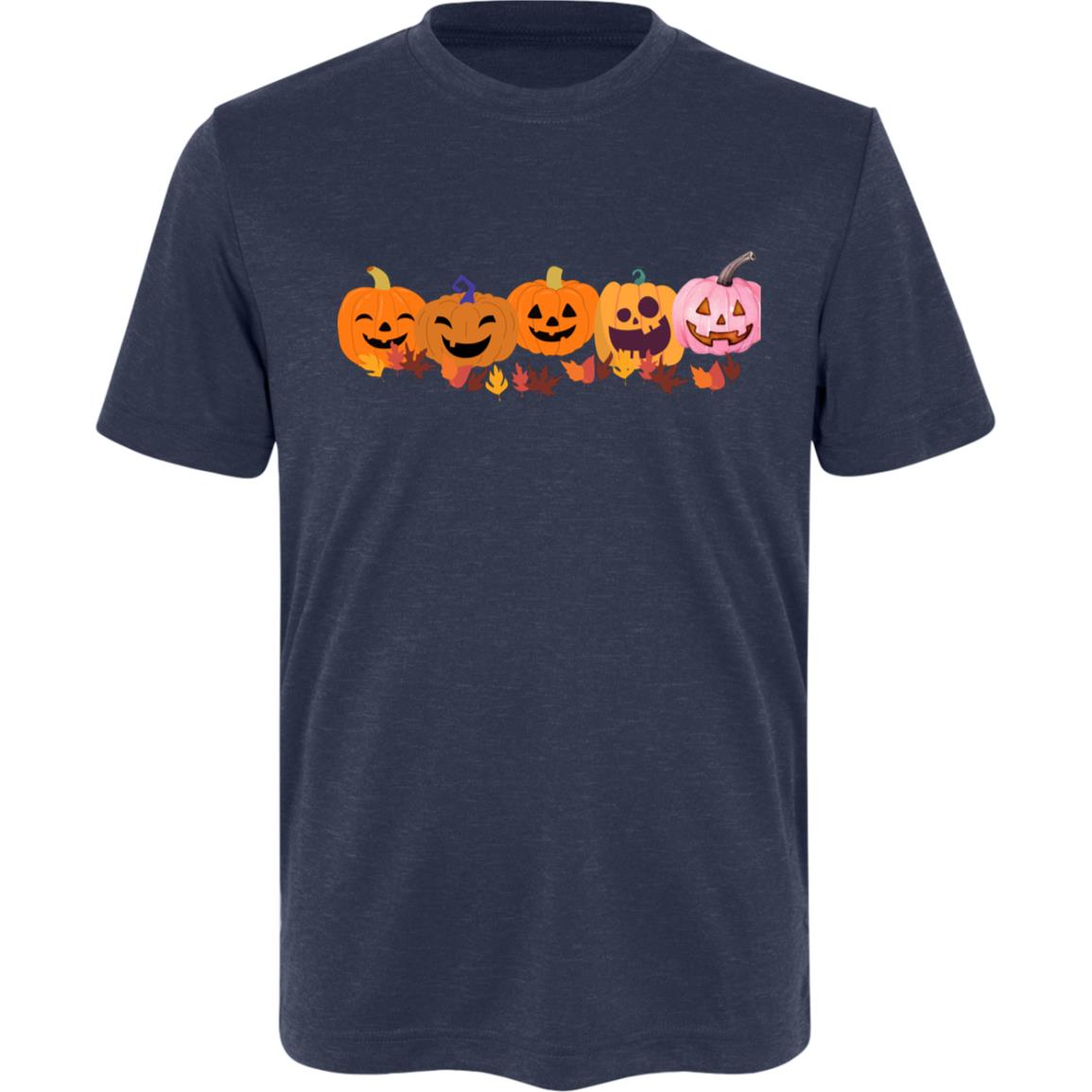 Jack 0 Lanterns in a Row -- Team Kids Sonic Heather Tee