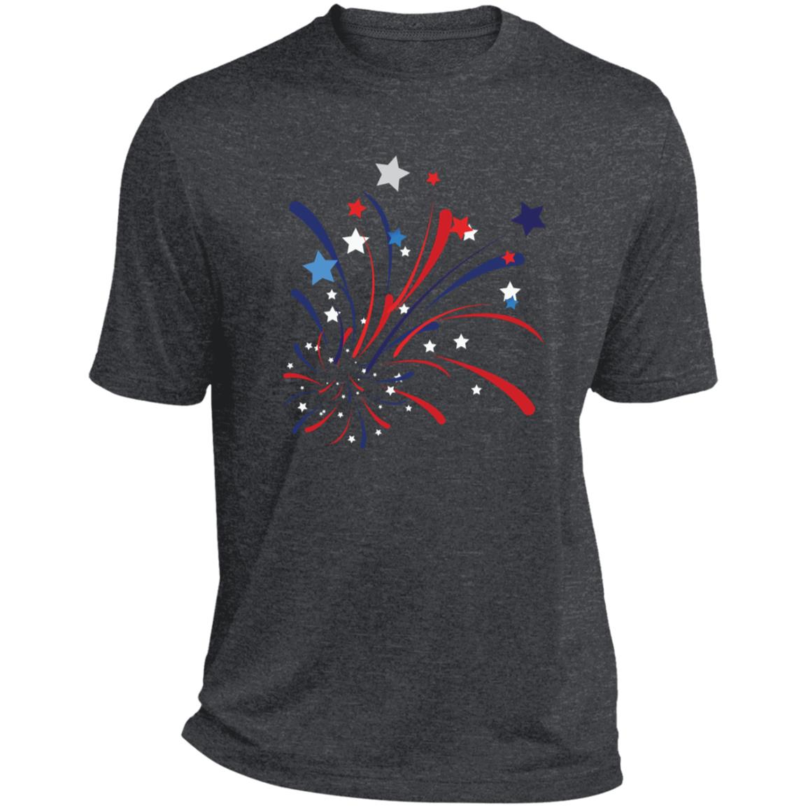 4th of July Firework -- CLOSEOUT -- Heather Performance Tee