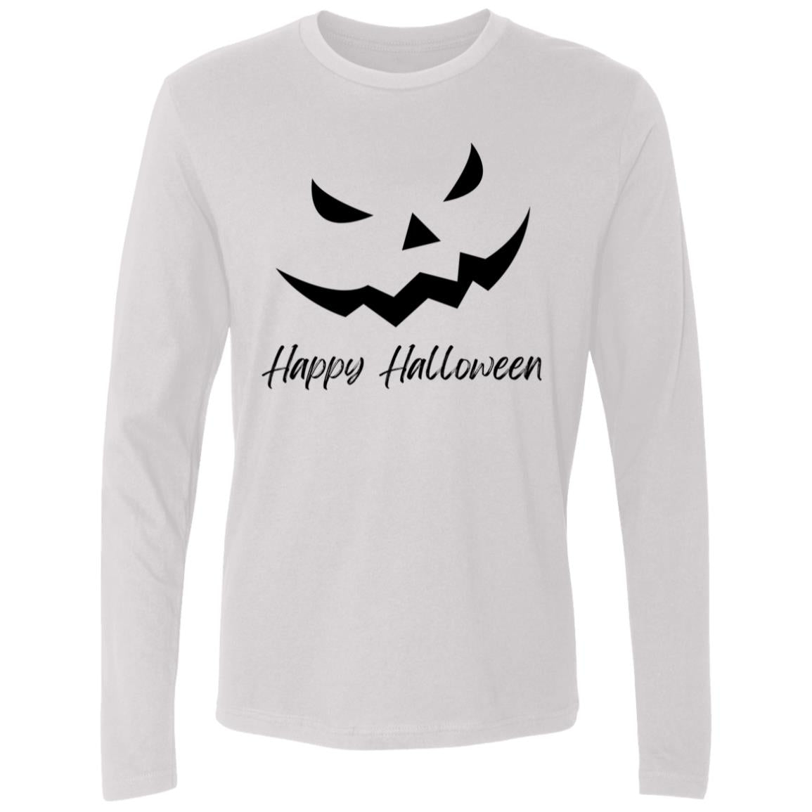 Scary Jack O Lantern Face -- Men's Premium LS