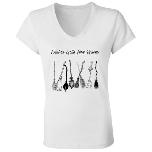 Witches Gotta Have Options CLOSEOUT -- Ladies' Jersey V-Neck T-Shirt