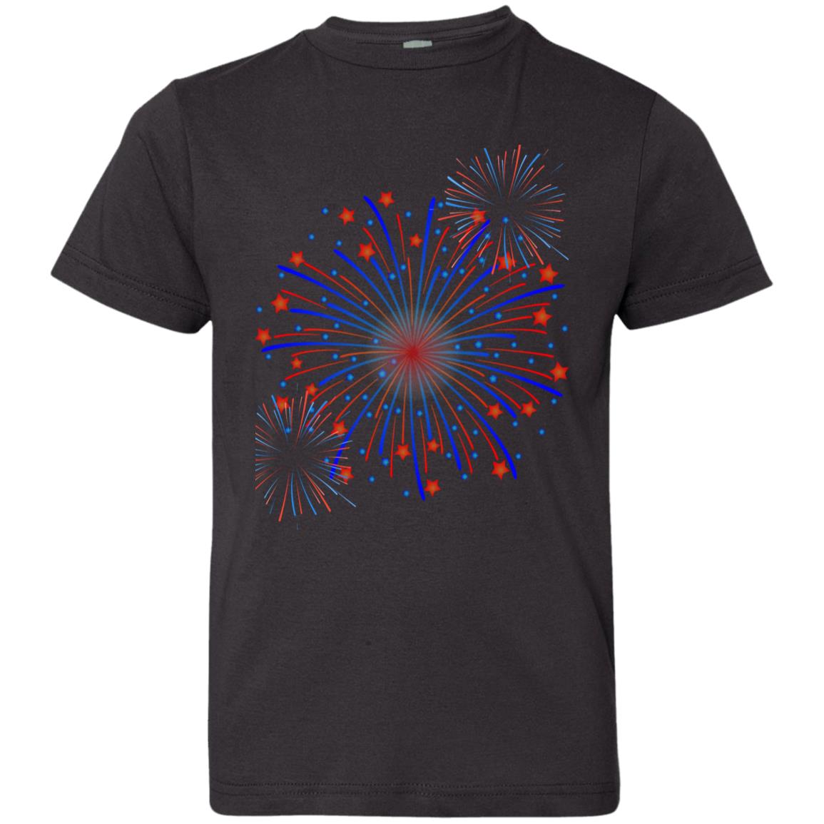 4th of July Fireworks -- Youth Jersey T-Shirt