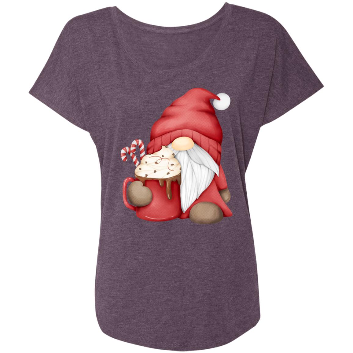 Hot Chocolate Gnome -- Ladies' Triblend Dolman Sleeve