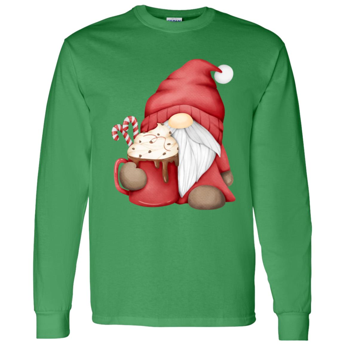 Hot Chocolate Gnome -- Long Sleeve T-Shirt 5.3 oz.