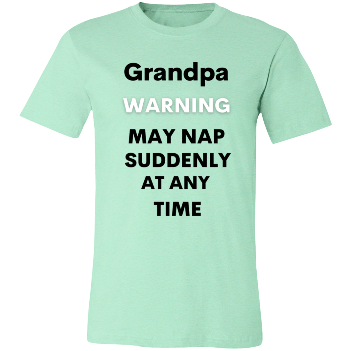 Grandpa naps black 3001C Unisex Jersey Short-Sleeve T-Shirt