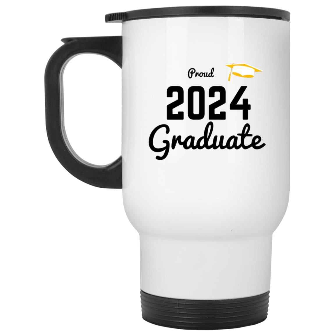 Proud graduate 2024 black CLOSEOUT - XP8400W White Travel Mug