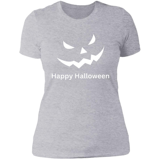 Scary Black Jack o' Lantern -- Ladies' Boyfriend T-Shirt