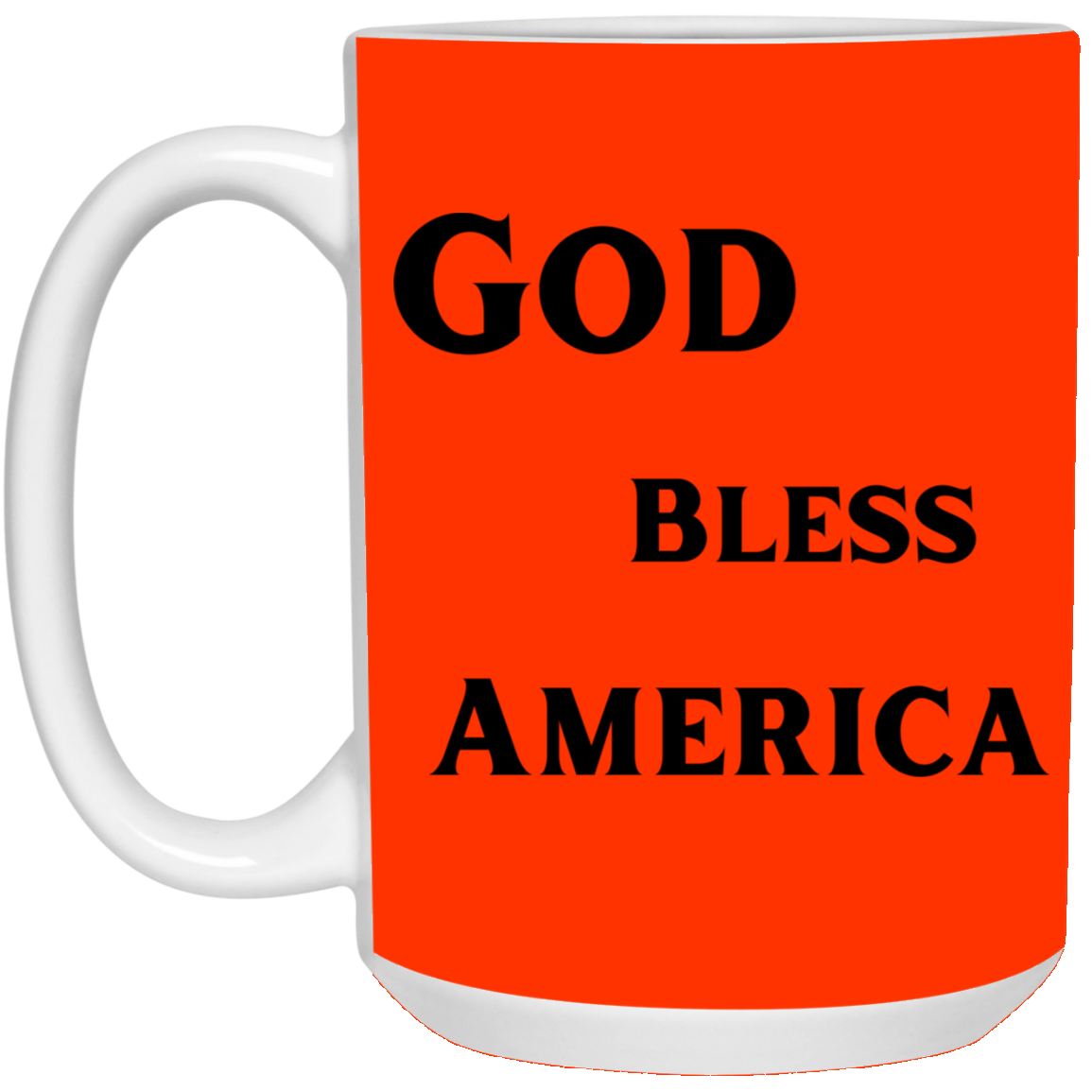 God Bless America Black (1) 21504 15 oz. White Mug