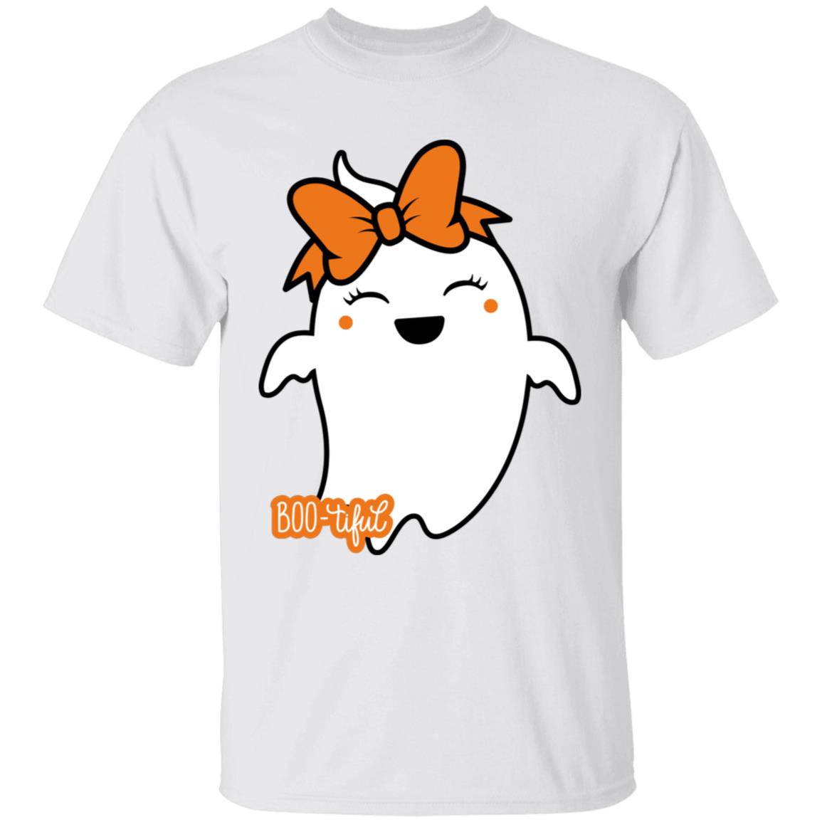 Boo-tiful Ghost with Bow G500B Youth 5.3 oz 100% Cotton T-Shirt