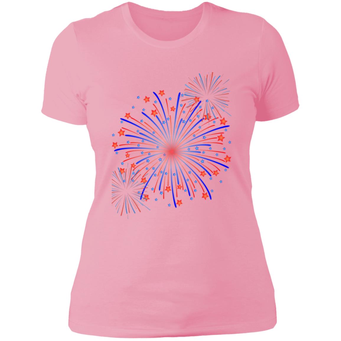 4th of July Fireworks -- Ladies' Boyfriend T-Shirt