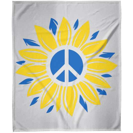 Arctic Fleece Blanket 50x60 -- Peace Flower