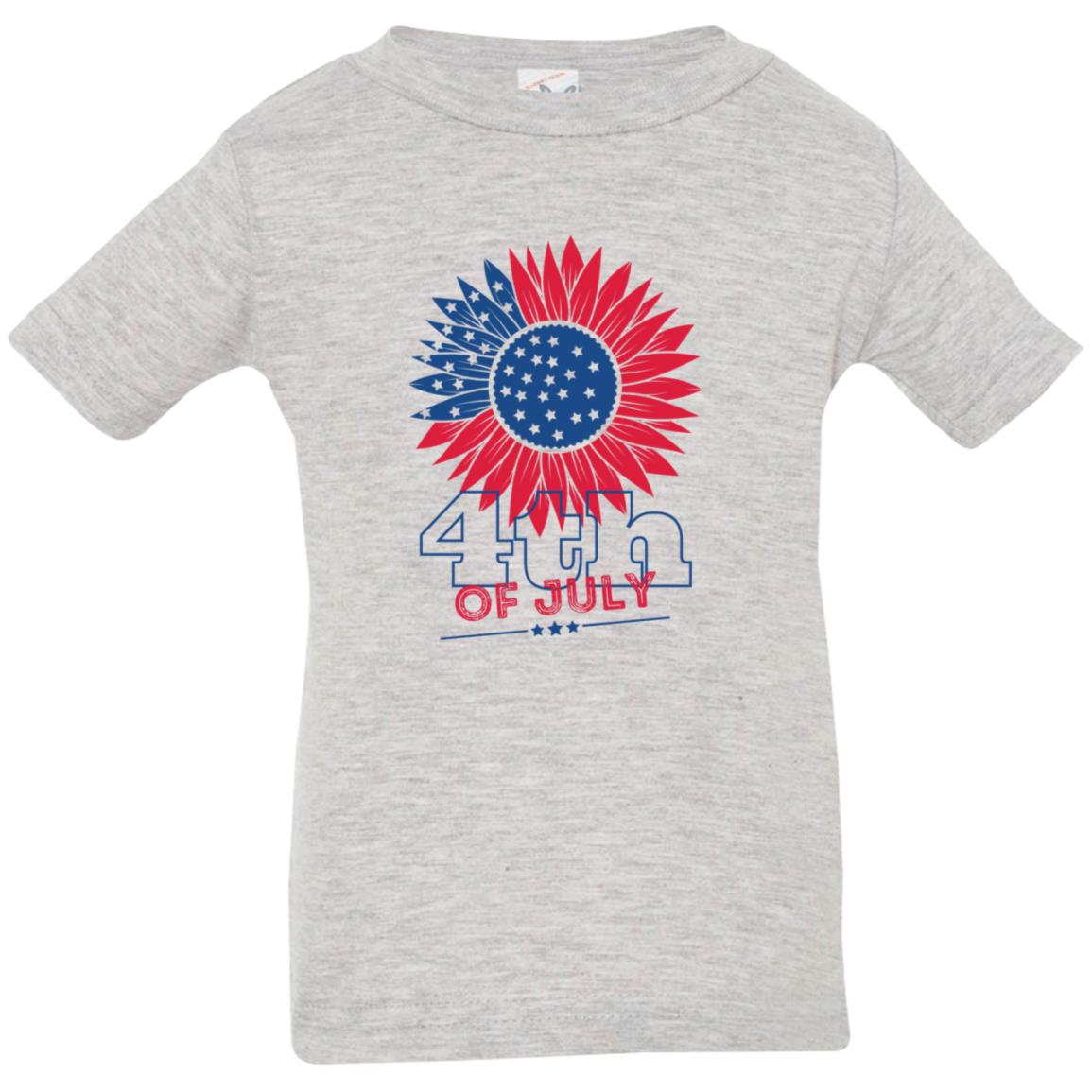 4th of July Sunflower -- Infant Jersey T-Shirt