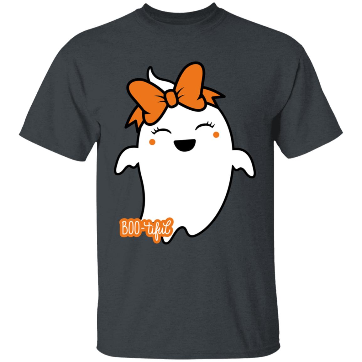 Boo-tiful Ghost with Bow G500B Youth 5.3 oz 100% Cotton T-Shirt