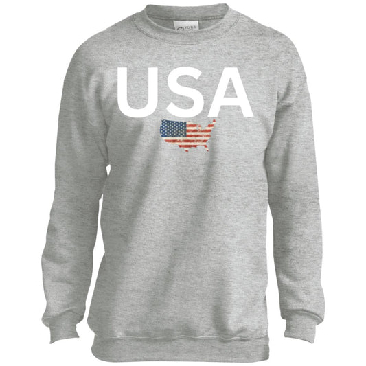 USA states flag CLOSEOUT - PC90Y Youth Crewneck Sweatshirt