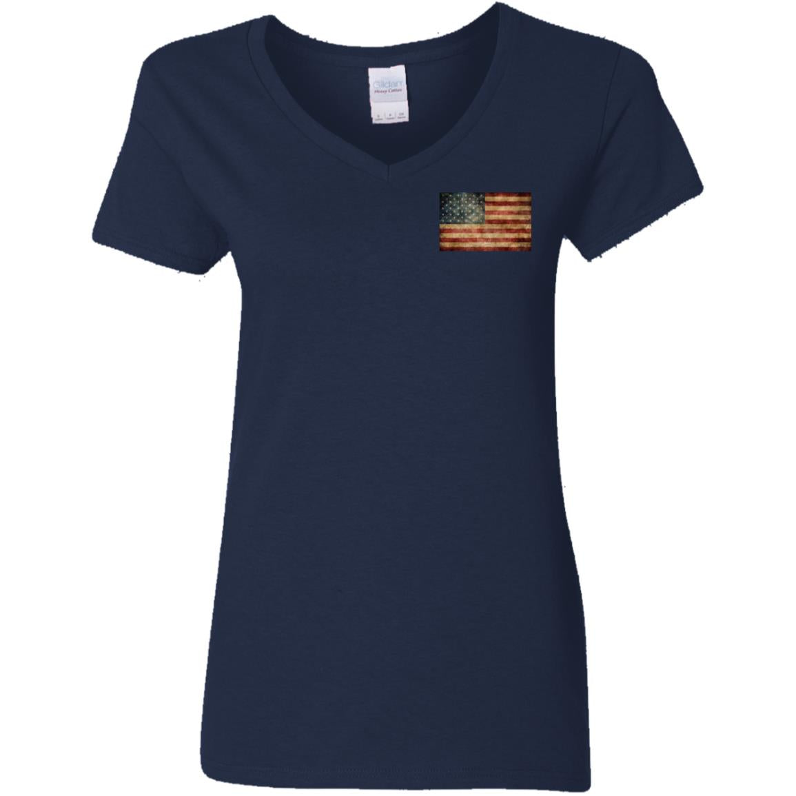 American Flag -- Ladies' V-Neck T-Shirt