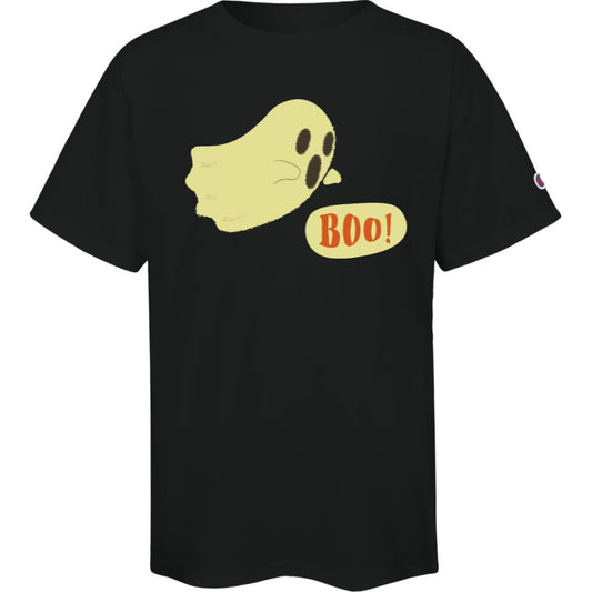 Ghost Boo! -- Champion Kids Short Sleeve Tee