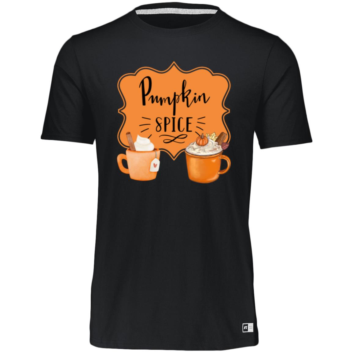 Pumpkin Spice Latte Orange Black CLOSEOUT -- Essential Dri-Power Tee