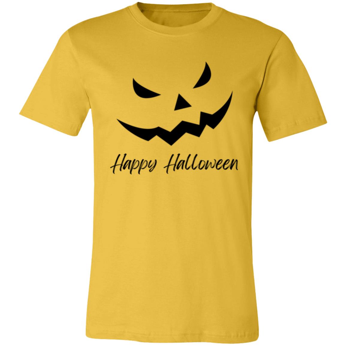 Scary Jack O Lantern Face -- Unisex Jersey Short-Sleeve T-Shirt