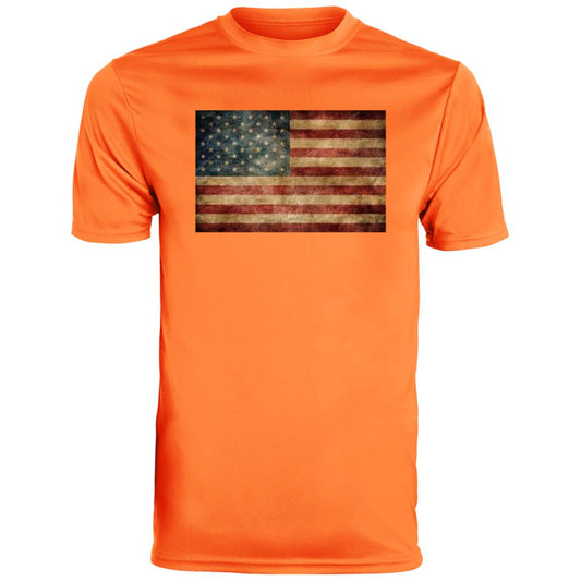 American Flag -- Distressed -- CLOSEOUT -- Men's Moisture-Wicking Tee