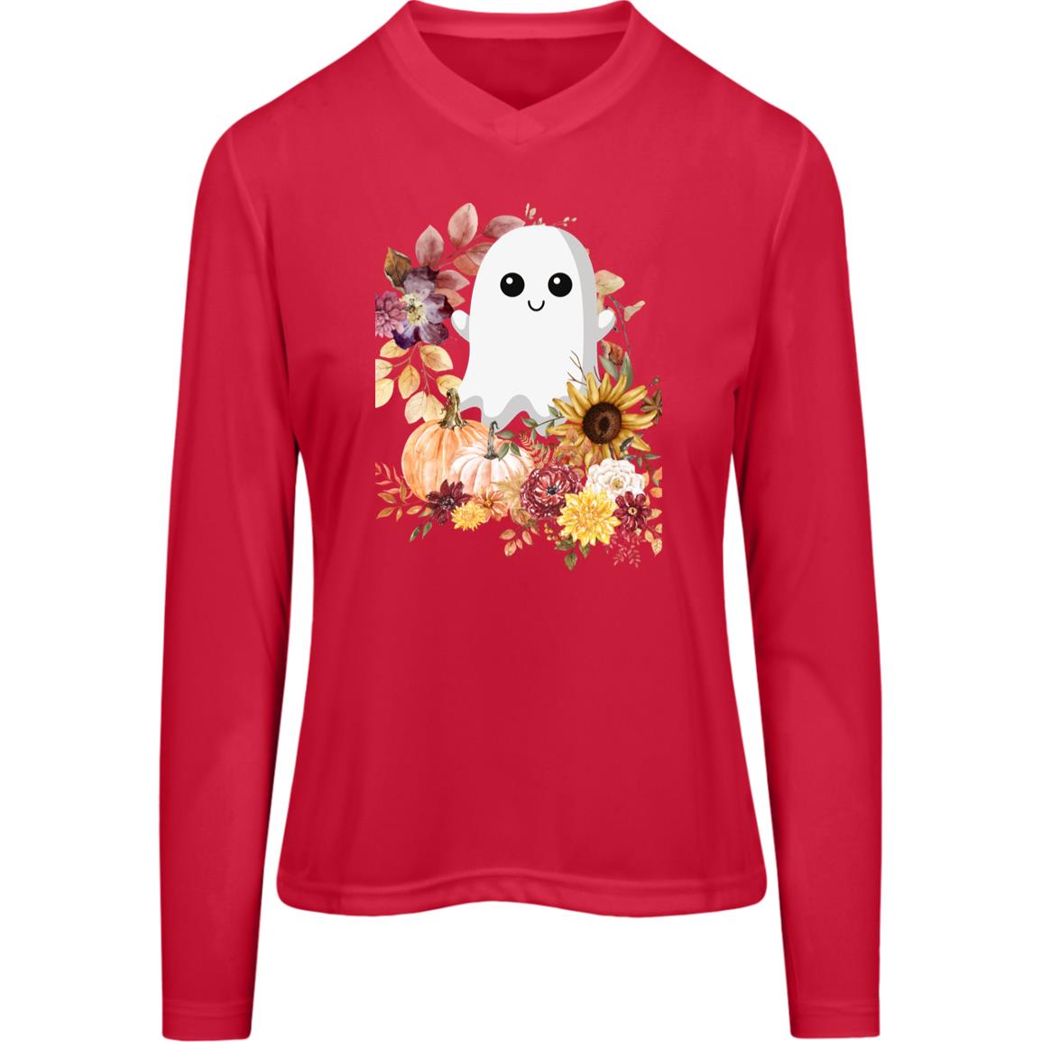 Fall Ghost -- Team 365 Women's Zone Long Sleeve Tee