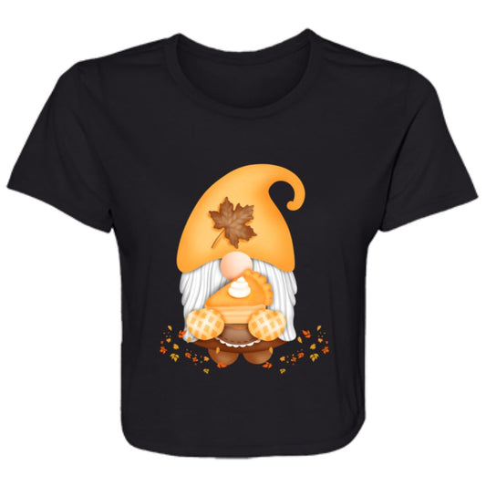 Gnome Pumpkin Pie B8882 Ladies' Flowy Cropped Tee