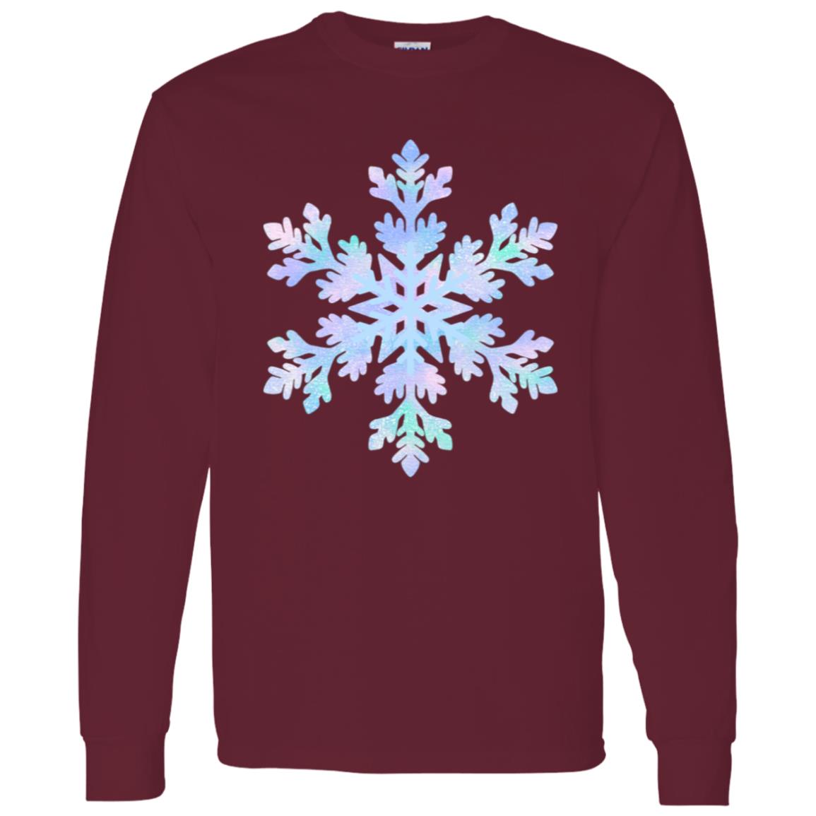 Snowflake blue and purple -- LS T-Shirt 5.3 oz.