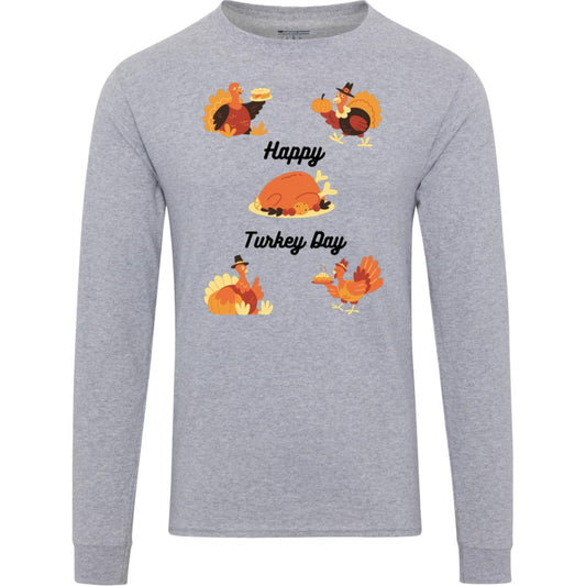 Happy Turkey Day -- Champion Men's Long Sleeve Tee