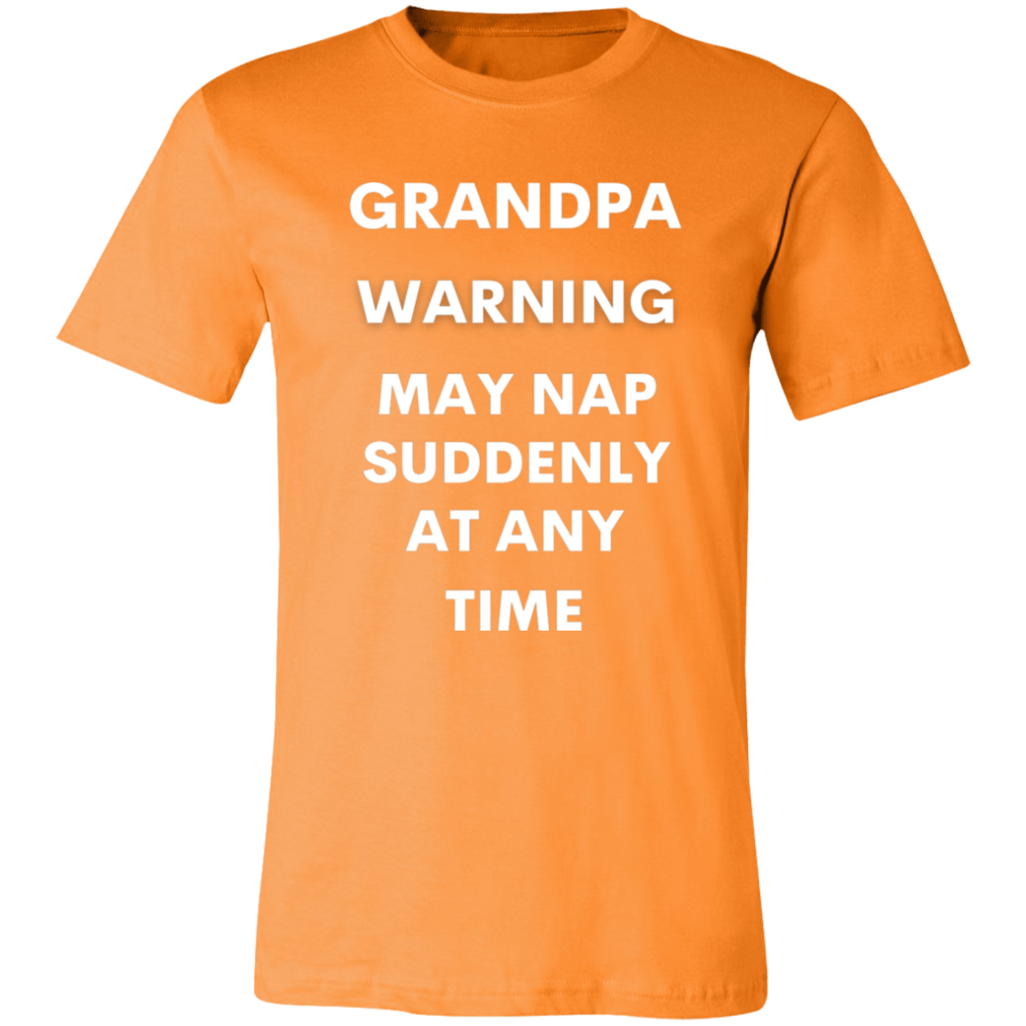 Grandpa naps white 3001C Unisex Jersey Short-Sleeve T-Shirt