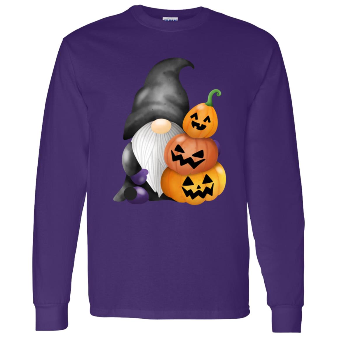 Gnome wJack o' Lanterns G540 LS T-Shirt 5.3 oz.