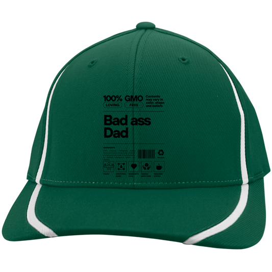 Bad Ass Dad -- Embroidered Flexfit Colorblock Cap