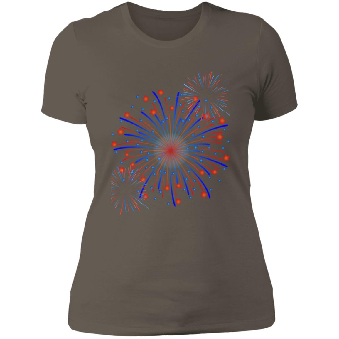 4th of July Fireworks -- Ladies' Boyfriend T-Shirt