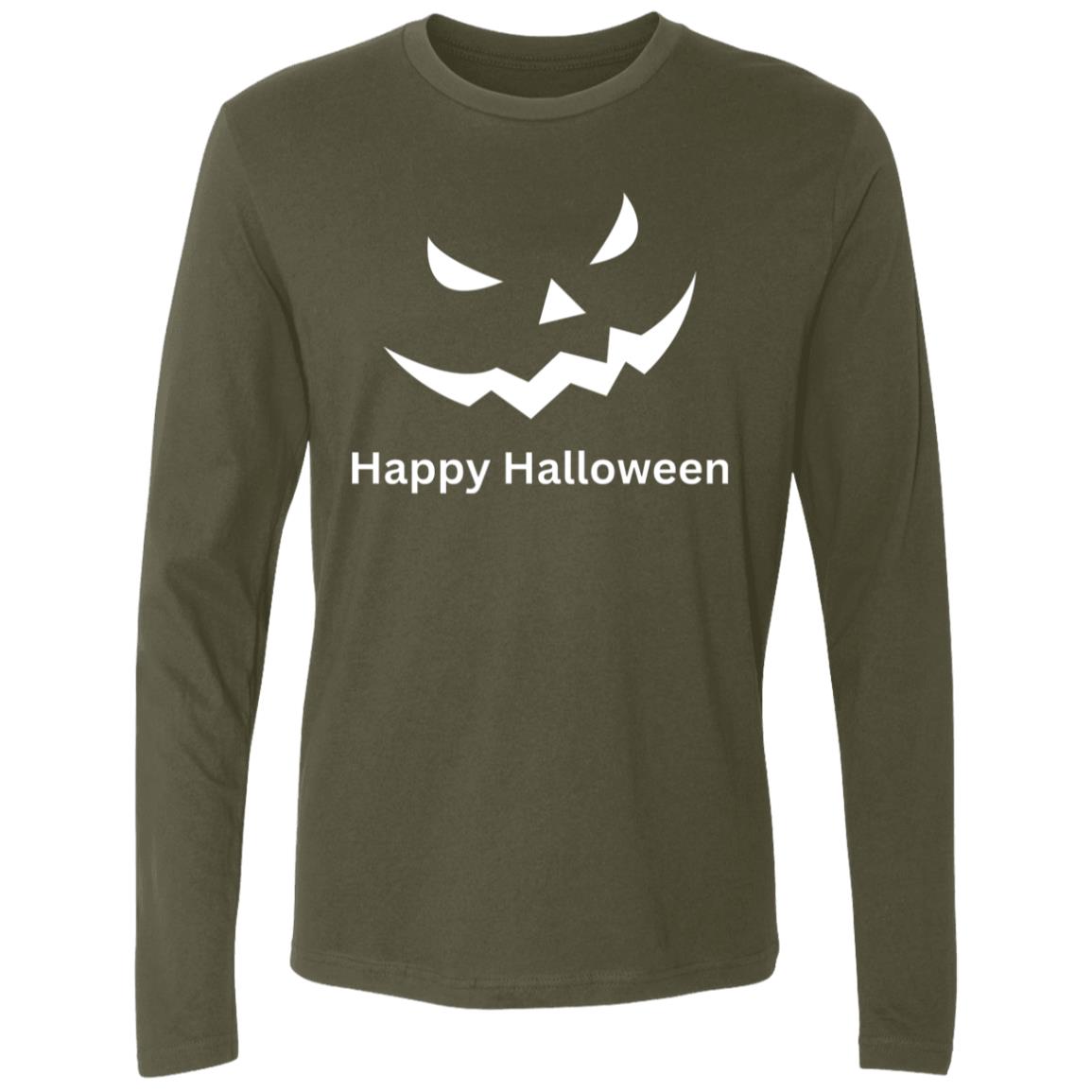 Scary Black Jack o' Lantern NL3601 Men's Premium LS