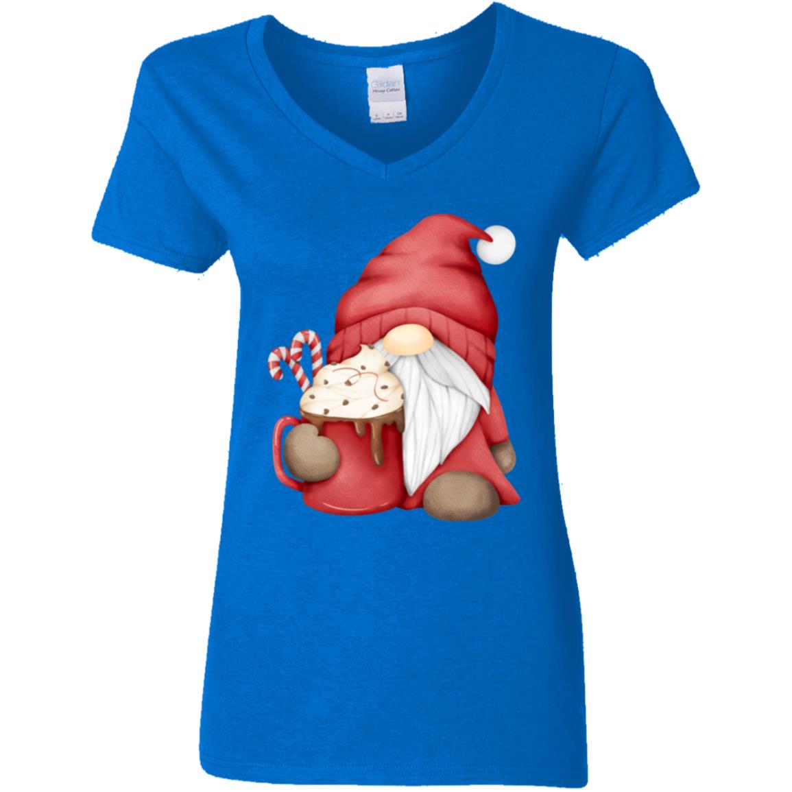 Hot Chocolate Gnome G500VL Ladies' 5.3 oz. V-Neck T-Shirt