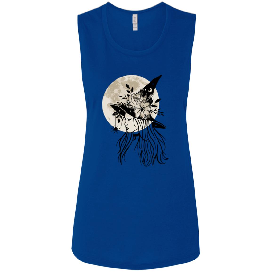 Witchy Moon -- Ladies' Flowy Muscle Tank