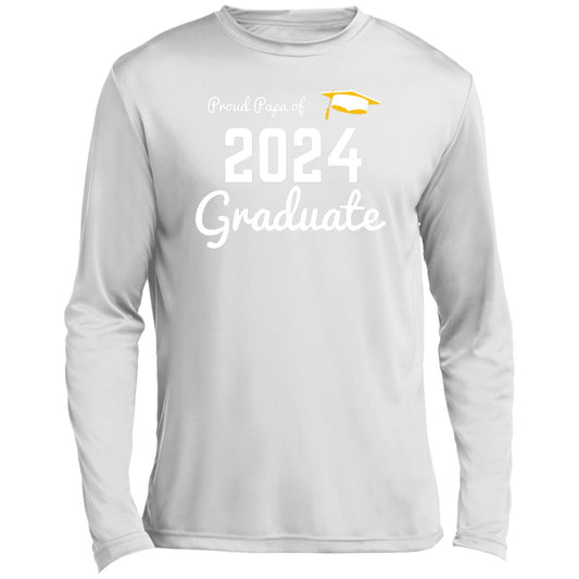 Proud Papa graduate 2024 white CLOSEOUT - ST350LS Men’s Long Sleeve Performance Tee