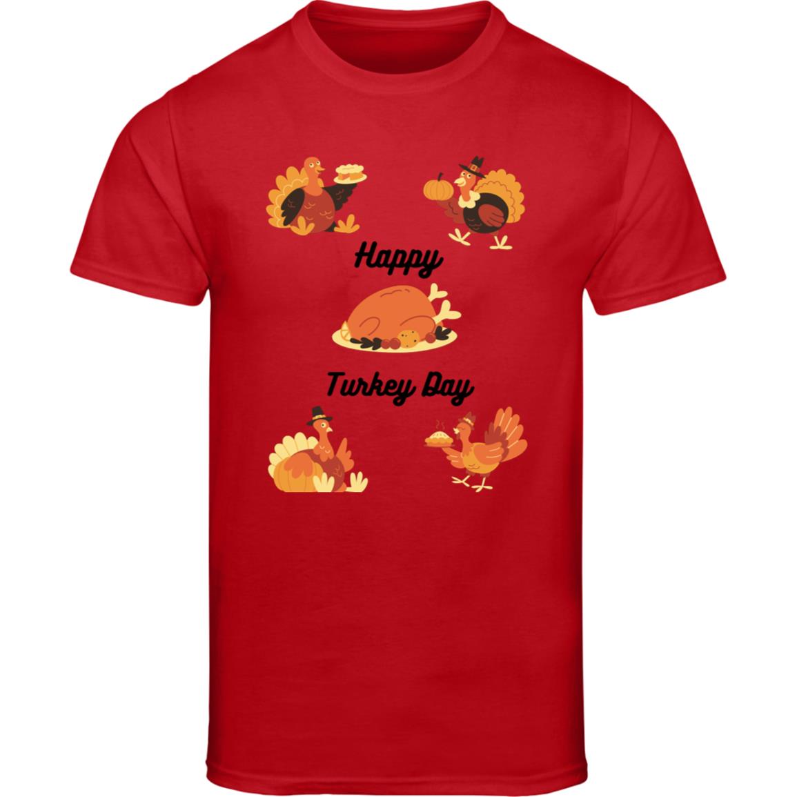 Happy Turkey Day -- Champion Adult Short Sleeve Tee