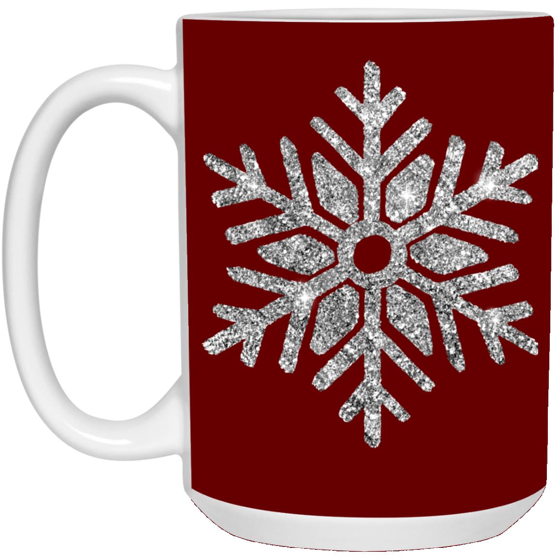 Sliver Snowflake 21504 15oz White Mug