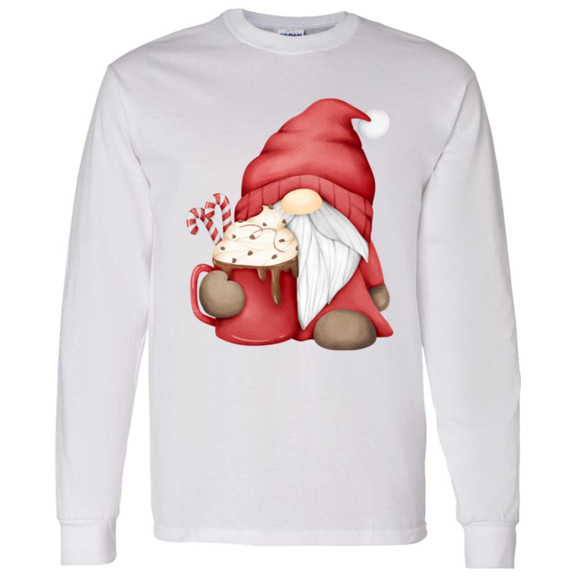 Hot Chocolate Gnome -- Long Sleeve T-Shirt 5.3 oz.