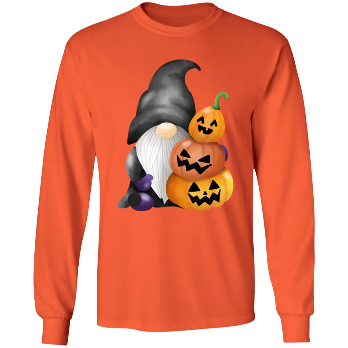 Gnome wJack o' Lanterns G540 LS T-Shirt 5.3 oz.