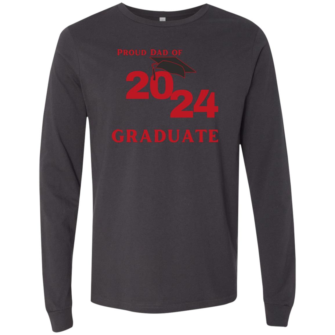 Proud Dad -- Graduate 2024 -- Men's Jersey LS T-Shirt