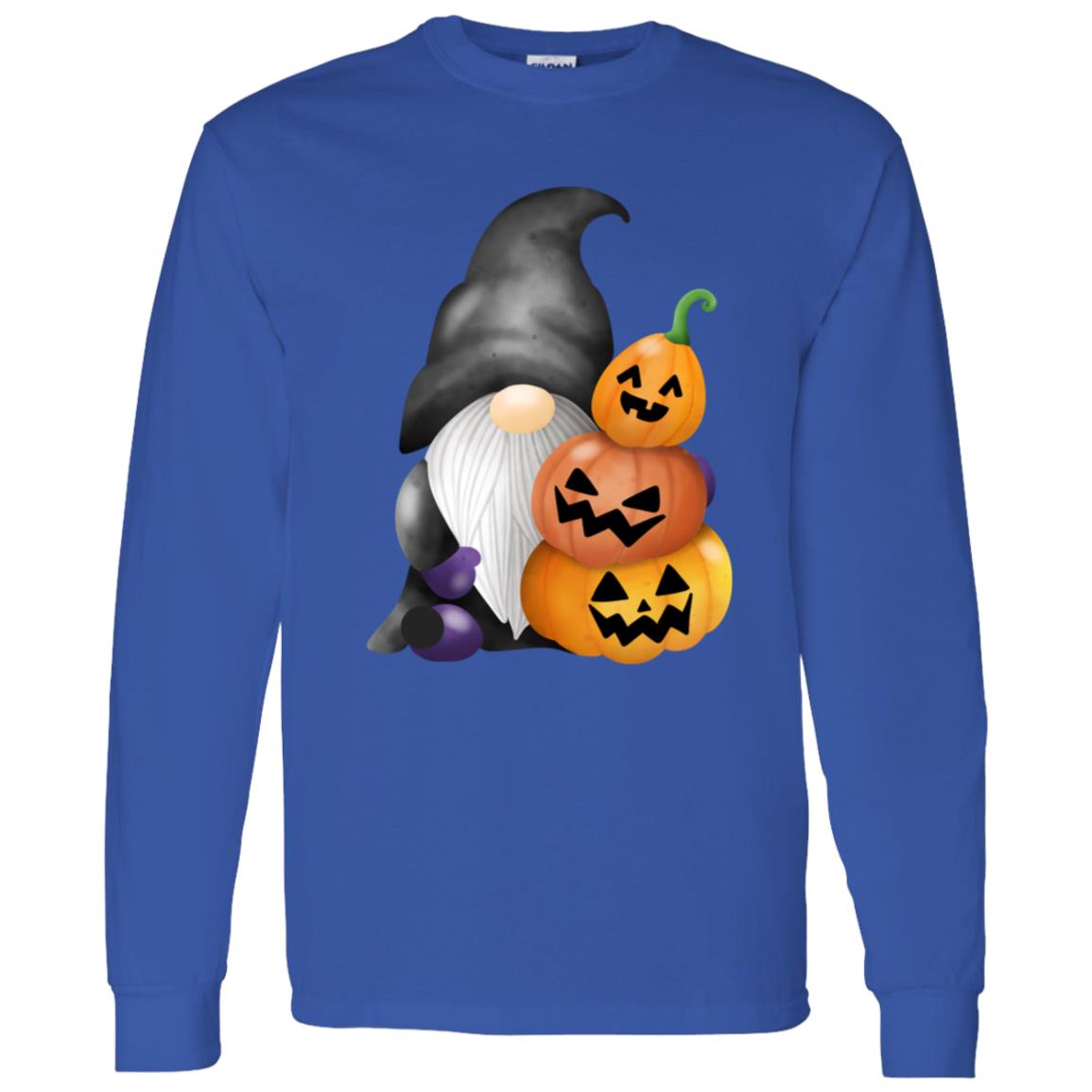 Gnome wJack o' Lanterns G540 LS T-Shirt 5.3 oz.